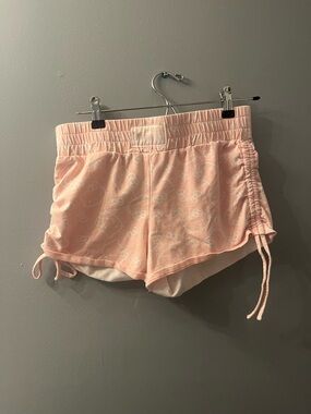 Hello Kitty Pink Ruched Side Drawstring Athletic Shorts